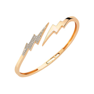 LIGHTNING 18K GOLD DIAMOND CLAMP BRACELET