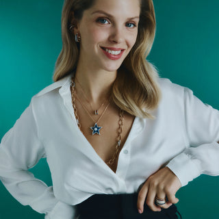 CHAIN GOLD PATTERNED NECKLACE