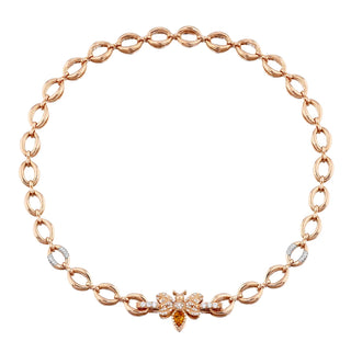 QUEEN BEE EVA GOLD DIAMOND CITRINE CHOKER