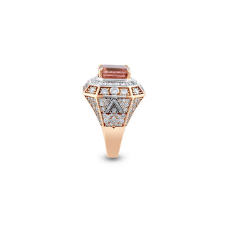 TANIT 18K GOLD BAGUETTE DIAMOND TOURMALINE RING