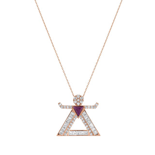 TANIT RUBY BAGUETTE DIAMOND NECKLACE