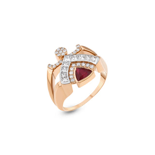 TANIT GOLD DIAMOND RUBY RING