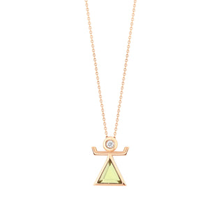 TANIT GOLD DIAMOND GREEN SPECIAL CUT CRYSTAL NECKLACE