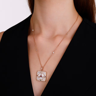 TATTWA GOLD DIAMOND SAPPHIRE RUBY PENDANT