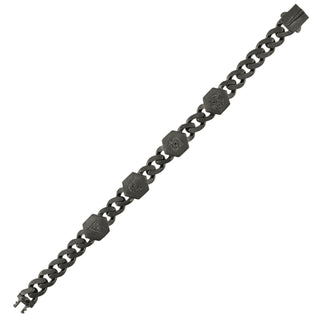 TATTWA SILVER BLACK DIAMOND CHAIN BRACELET