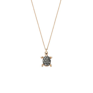 TURTLE GOLD DIAMOND NECKLACE Bee Goddess