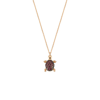 TURTLE GOLD RUBY NECKLACE Bee Goddess