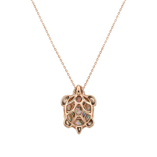 LOULOU X BEE GODDESS TURTLE GOLD BROWN DIAMOND NECKLACE