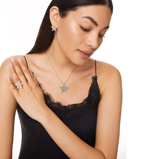 SIRIUS STAR GOLD BAGUETTE DIAMOND NECKLACE