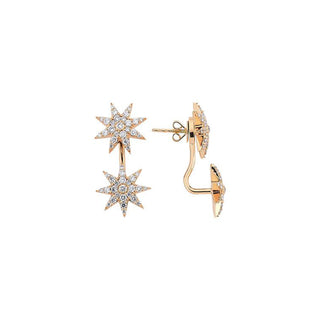 VENUS STAR GOLD DIAMOND EARRING Bee Goddess