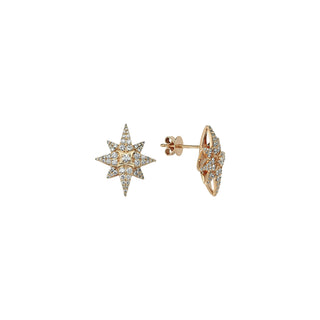 VENUS STAR GOLD DIAMOND EARRING Bee Goddess