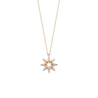 VENUS STAR GOLD DIAMOND NECKLACE Bee Goddess