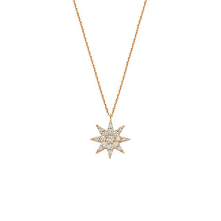 VENUS STAR GOLD DIAMOND NECKLACE Bee Goddess