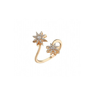 VENUS STAR GOLD DIAMOND RING Bee Goddess