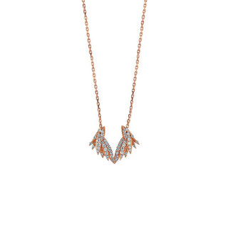 WINGS GOLD DIAMOND NECKLACE Bee Goddess