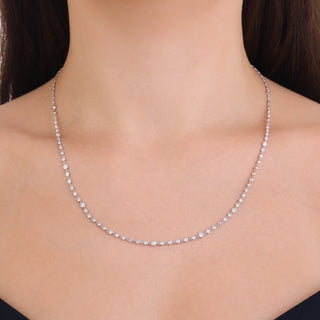 CHAIN 18K WHITE DIAMOND NECKLACE