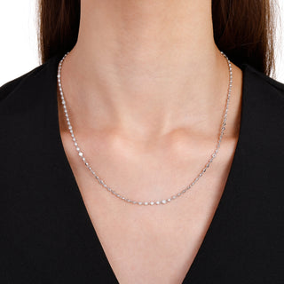 CHAIN 18K WHITE DIAMOND NECKLACE