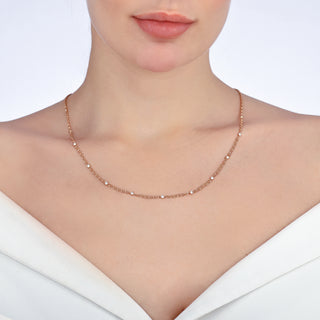 CHAIN GOLD DIAMOND SEED NECKLACE