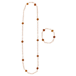 CHAIN GOLD AMBER NECKLACE