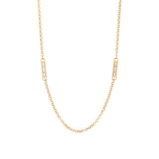 MONDRIAN GOLD DIAMOND CHAIN NECKLACE