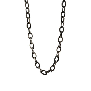 HONEYCOMB SILVER BLACK DIAMOND NECKLACE