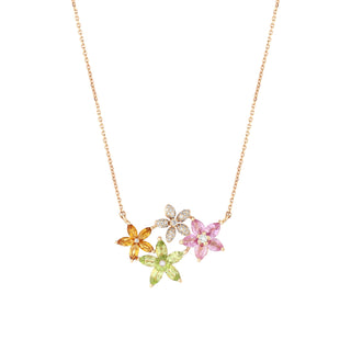 APPLE SEED POMANO GOLD DIAMOND PERIDOT NECKLACE