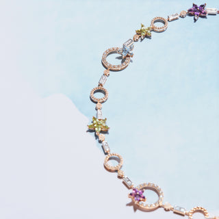 APPLE SEED ALLURE GOLD DIAMOND PERIDOT NECKLACE