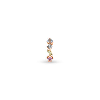 APPLE SEED POMANO GOLD DIAMOND PINK SAPPHIRE EAR CUFF