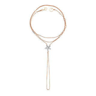 APPLE SEED BLOSSOM GOLD DIAMOND XSMALL HAND CHAIN