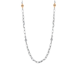 CHAIN GOLD BLACK DIAMOND NECKLACE