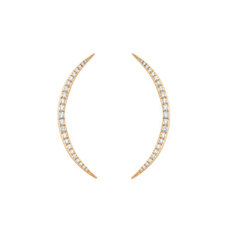 CRESCENT GOLD DIAMOND EARRINGS