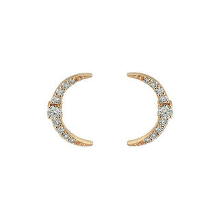 CRESCENT GOLD DIAMOND EARRINGS