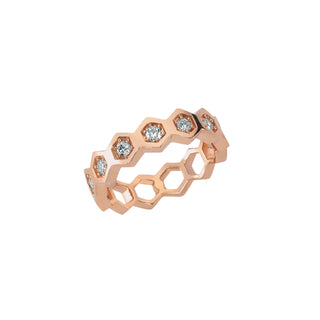 HONEYCOMB GOLD DIAMOND RING