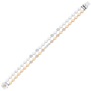 HONEYCOMB SIGNATURE PAVÊ GOLD DIAMOND BRACELET