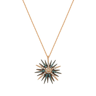 JARDIN STAR GOLD BLUE DIAMOND NECKLACE
