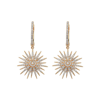 JARDIN STAR GOLD DIAMOND EARRINGS