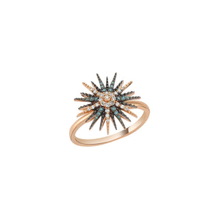 JARDIN STAR GOLD BLUE DIAMOND RING
