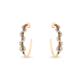 KUNDALINI GODDESS GOLD BROWN DIAMOND RUBY EARRING