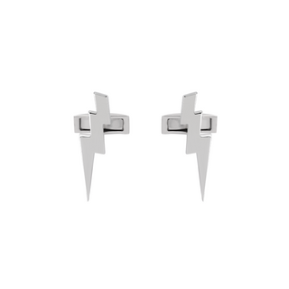LIGHTNING SILVER CUFFLINK