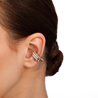 MONDRIAN GOLD DIAMOND EAR CUFF