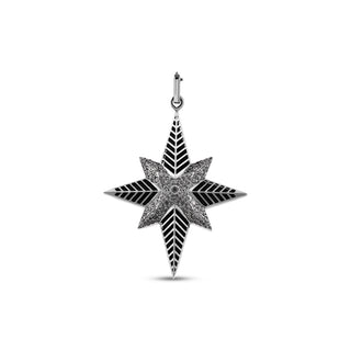 NORTH STAR SILVER BLACK DIAMOND STATEMENT PENDANT