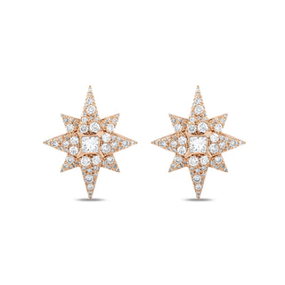 NORTH STAR PAVÊ GOLD DIAMOND EARRINGS