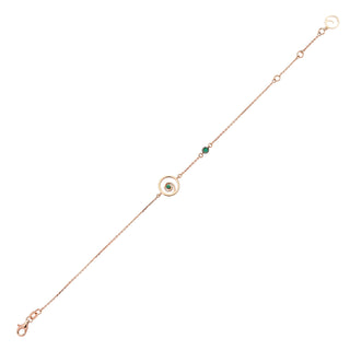 OM GOLD EMERALD BRACELET