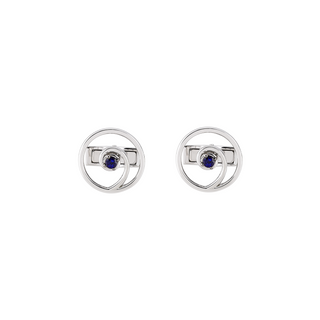 OM SILVER SAPPHIRE CUFFLINK