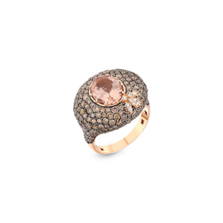 QUEEN BEE GOLD BROWN DIAMOND MARGONITE RING