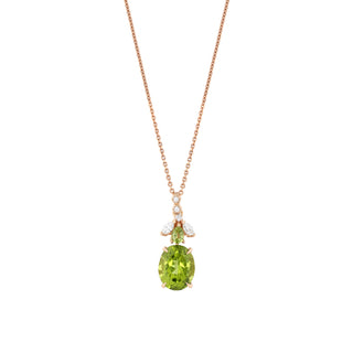 QUEEN BEE MAYA GOLD DIAMOND PERIDOT XSMALL NECKLACE