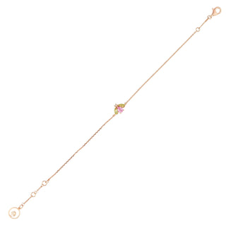 QUEEN BEE MAYA GOLD DIAMOND PINK SAPPHIRE BRACELET