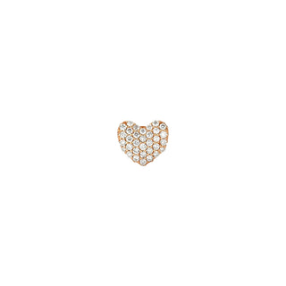 QUEEN OF HEARTS GOLD DIAMOND SMALL SINGLE EARRING