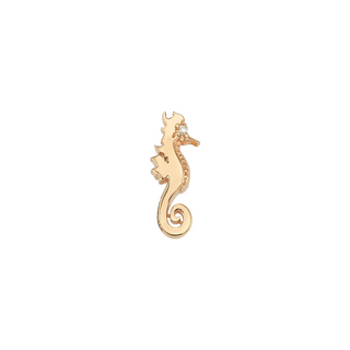 SEAHORSE GOLD DIAMOND SMALL SINGLE EARRING