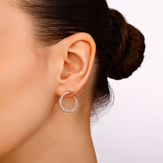 SERPENT GOLD BLACK DIAMOND RUBY EARRINGS